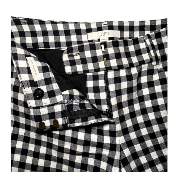 The Loft - Marisa Black and White Gingham Capri Pants - Size 2 Petite - Picture 5 of 9